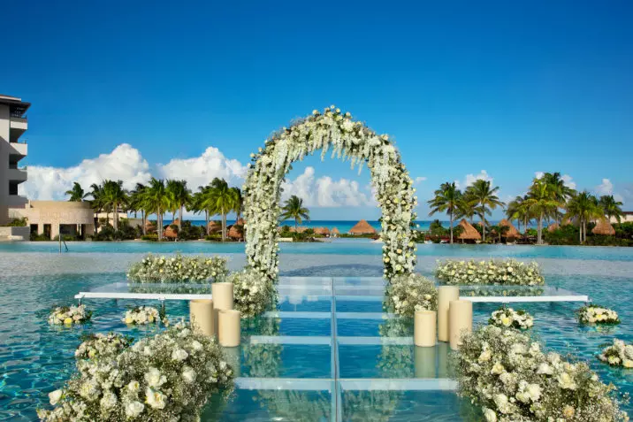 descoración boda en hotel dreams playa mujeres